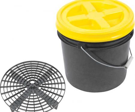 OER Authorized Grit Guard Basic Wash System 3.5 Gallon Black Pail with Yellow Lid K89740