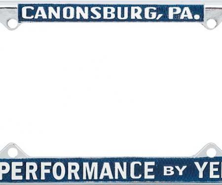 OER 1966-71 Yenko, License Plate Frame, Hi-Performance by Yenko, Each Y5002