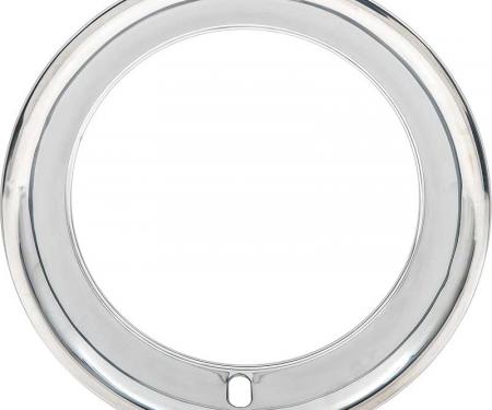 OER Rally Wheel Trim Ring, 15" - 2-1/4" Deep, Square Lip, Stainless Steel, for Reproduction Rally Wheels TK3125