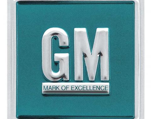 OER 1964-67 "GM Mark Of Excellence" Door Deflector Decal, Embossed, Aqua, Each PD8000