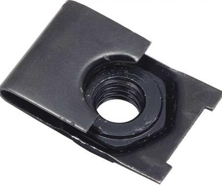 OER 1953-74 GM, J-Type Clip Nut, Fits 5/16-18 bolts, Black Phosphate Coated, Each 3784845