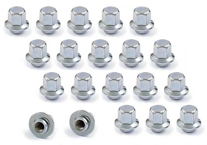 OER 1976-85 Camaro, Corvette, Firebird, Aluminum Wheel Lug Nut, 7/16" X 20, Set of 20 *881184