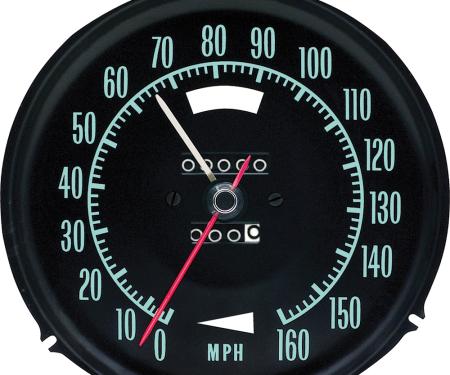 OER 1969 Corvette, Speedometer, 160 MPH , with Speed Warning 6492697