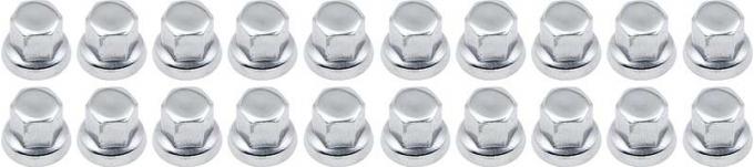 OER 7/16"-20 Chrome Lug Nut for Factory GM Aluminum Wheel - Set of 20 - Service Replacement N9801