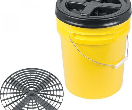 OER Authorized Grit Guard Basic Wash System 5 Gallon Yellow Pail with Black Lid K89741