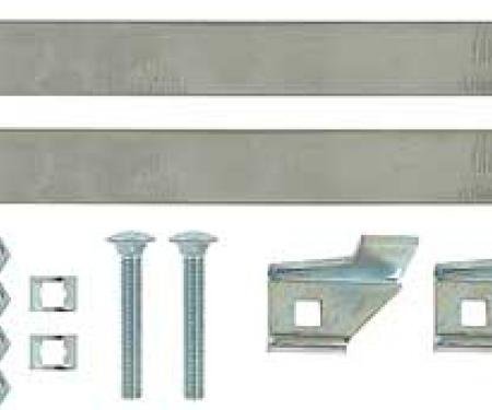 OER 1963-1967 Chevrolet Corvette, Fuel Tank Mounting Straps, with Mounting Hardware, Stainless Steel, Pair YC111262