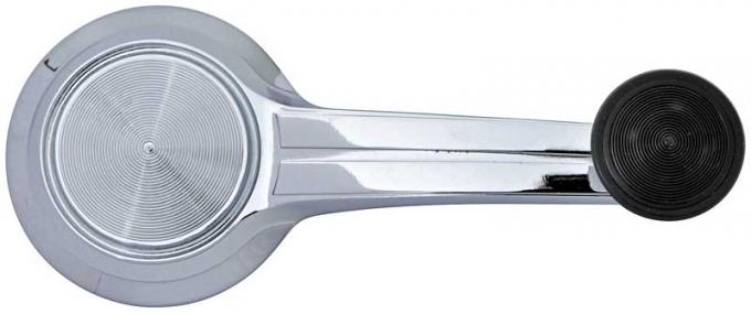 1965-66 Bel Air, Biscayne, Chevy II, Corvair, Chevelle, Door Window Crank Handle, Chrome, with Black Knob