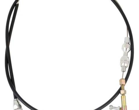 Throttle Cable 36'' Cut-To-Fit, Stainless Steel, Black