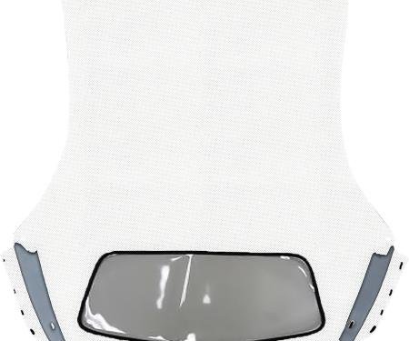 1998-04 Chevrolet C5 Corvette, Convertible Top w/ Heatsealed Tinted Defrosted Window, Superior Pinpoint Vinyl, Bright White/Black