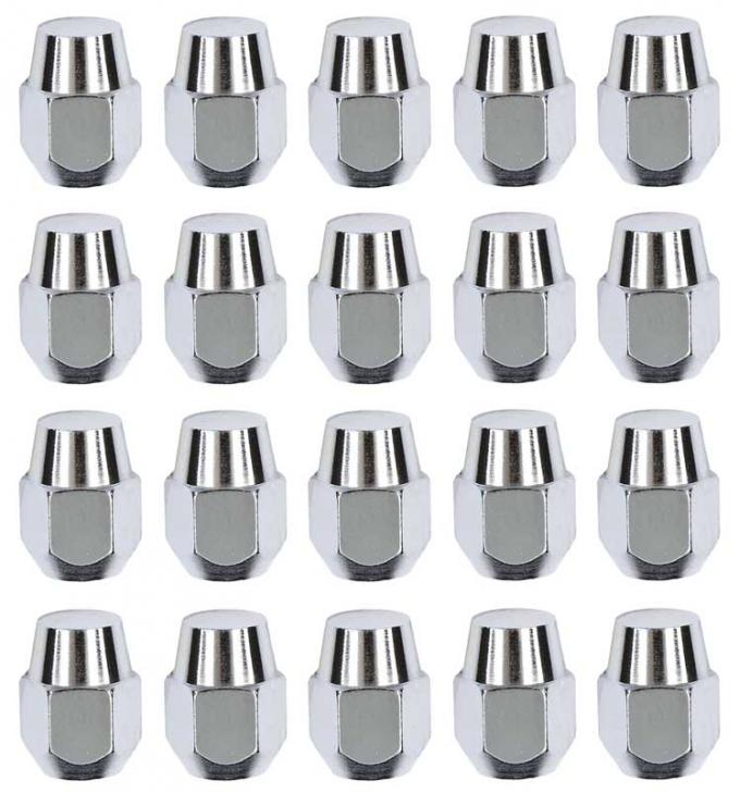 OER 7/16"20 Early Design High Crown Chrome Acorn Style Lug Nut Set