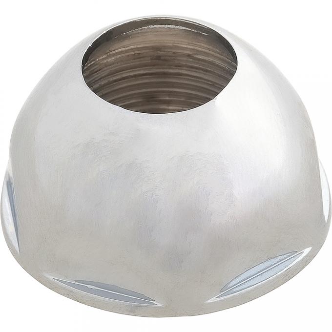 OER 1963-81 Chevrolet, GMC,Pontiac, Antenna Bezel Nut, Chrome, with 9/16" ID, Various Models, Fits Most 2-Piece Type Cable and Body Antennas 3863499