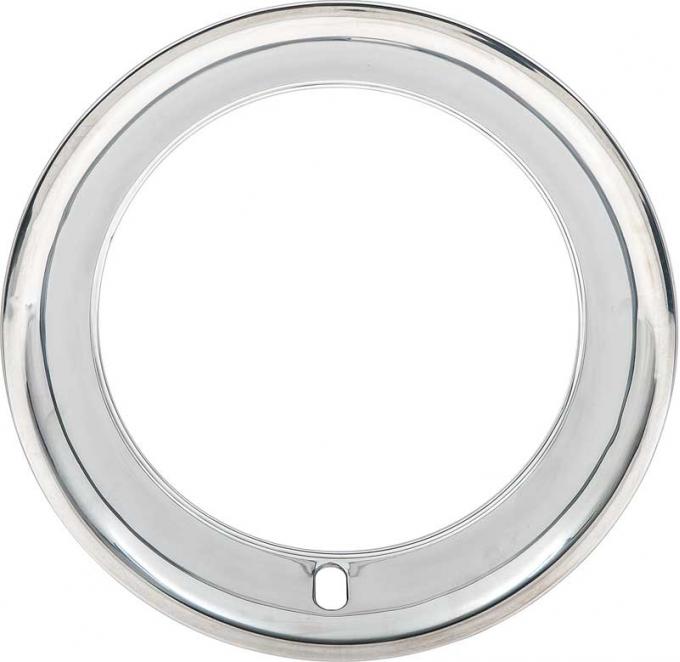 OER 1967-88 Chevrolet, Rally Wheel Trim Ring, 15" x 7", - 2-1/4" Deep, Square Lip, Stainless Steel, for Reproduction Rally Wheels TK3125