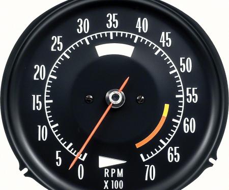 OER 1972-74 Chevrolet Corvette, Tachometer, 6000 Red Line, White Markings 6469057W