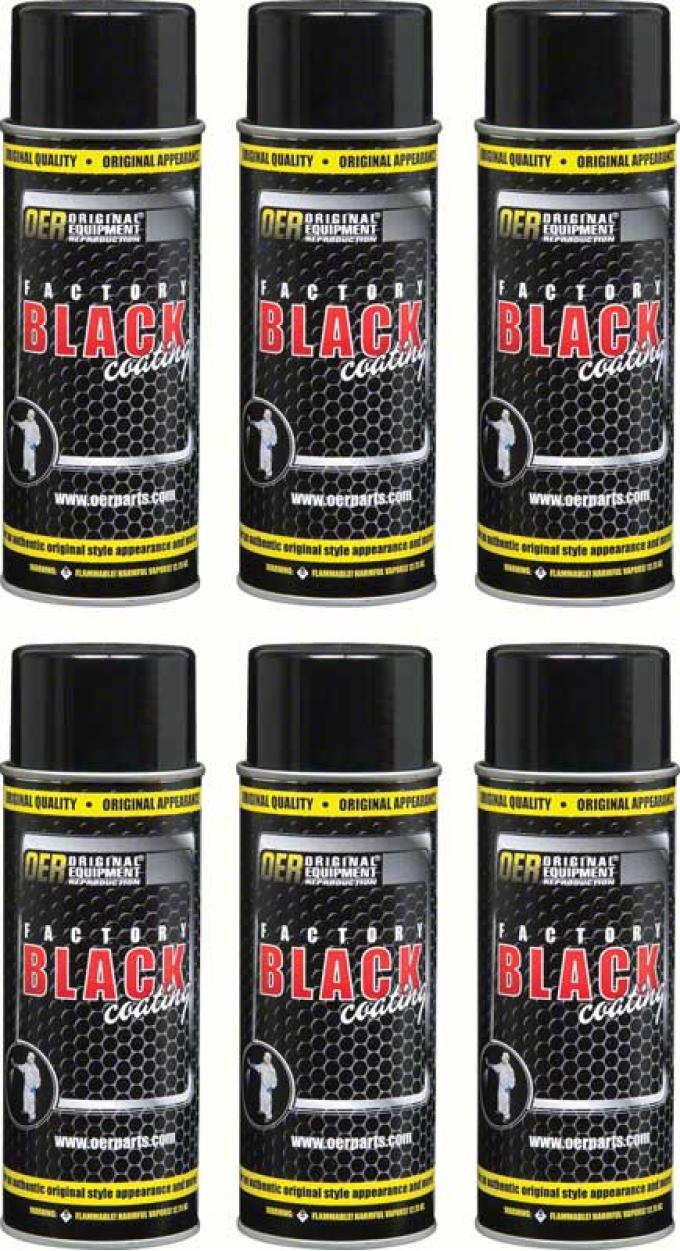 OER "Factory Black" High Gloss Black Engine Paint Case of 6 16 Oz
