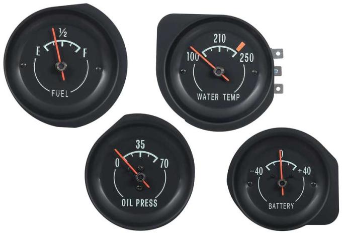 1968-71 Corvette, Gauge Set, Fuel, Battery, Temp, Oil Pressure
