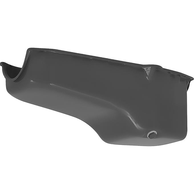 1957-79 Chevrolet Small Block, 4 Quart Oil Pan Raw Unpainted, Driver Side Dipstick Location