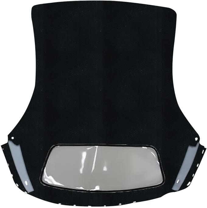 1994-96 Chevrolet C4 Corvette, Convertible Top w/ Heatsealed Tinted Glass Defroster Window, Stayfast Canvas Cloth, Black/Black