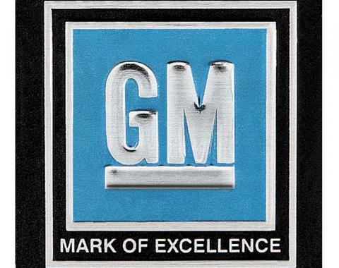 OER 1968-72 "GM Mark of Excellence", Seat Belt Decal, Blue, Each 9980012