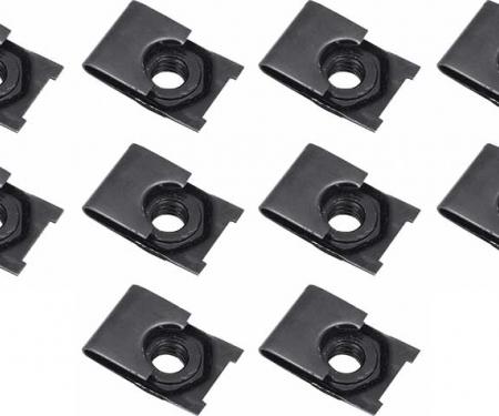 OER 1953-74 GM, J-Type Clip Nut, Fits 5/16-18 bolts, Black Phosphate Coated, 10 Piece Set *K1550