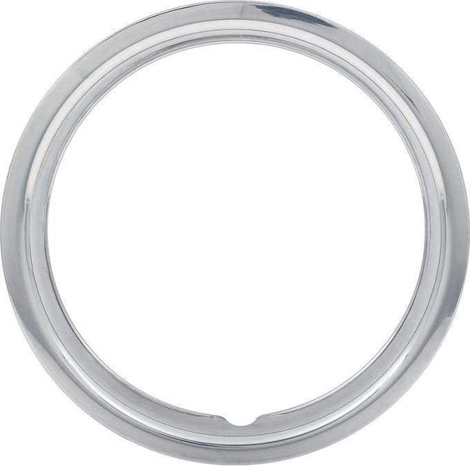 OER 1967-88 GM, Rally Wheel Trim Ring, 14" x 5" & 14" x 7", Stainless Steel, Round Edge, Smooth Lip, 2" Deep, Set of 4 *TR3000