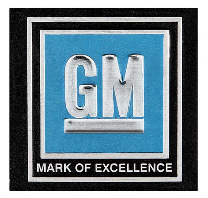 OER 1968-72 "GM Mark of Excellence", Seat Belt Decal, Blue, Each 9980012
