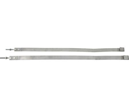 OER 1978-82 Chevrolet Corvette, Fuel Tank Straps, Stainless Steel, Pair YC111265