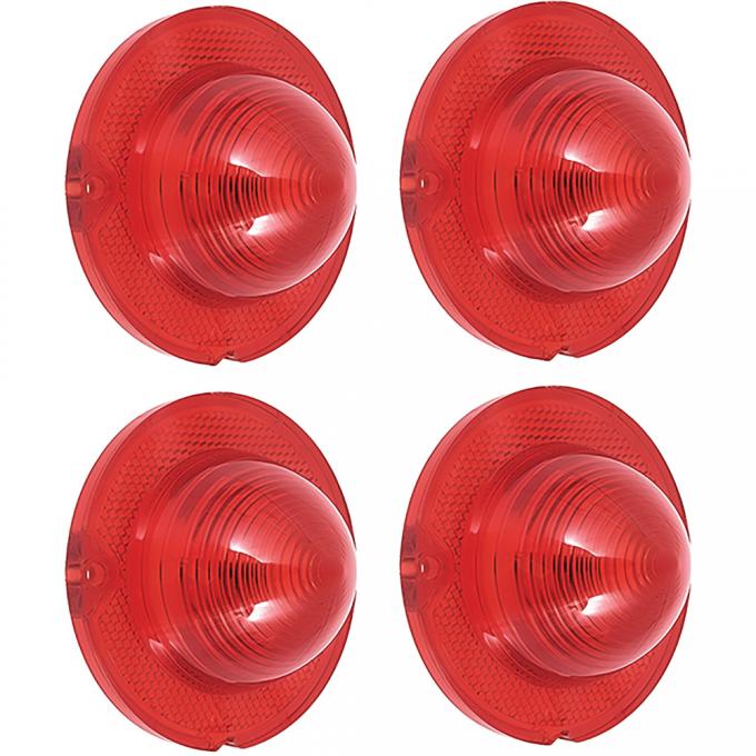 OER 1958 Chevy Bel Air, Biscayne, 1961-66 Corvette, Tail Light Lens, Set of 4 *881289A