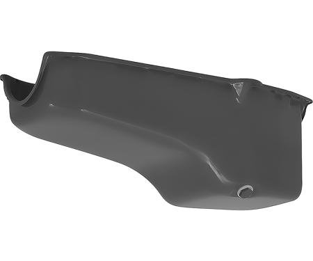 1957-79 Chevrolet Small Block, 4 Quart Oil Pan Raw Unpainted, Driver Side Dipstick Location