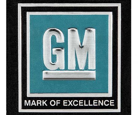 OER 1966-67 GM Mark of Excellence, Seat Belt Decal, Aqua, Each 9980011