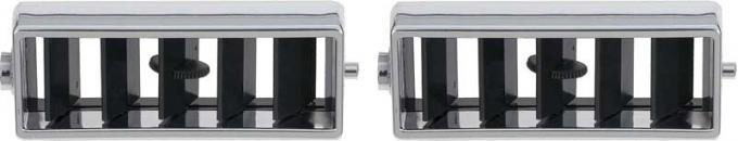 OER 1969-76 Chevrolet, Center Dash Vent Deflector, with AC, Chrome, Pair, Various Models 748614