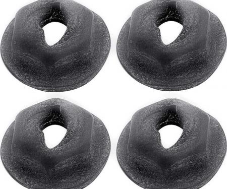 OER Speed Nut for 1/8" Stud - Self Threading - 4 Piece Set, with Rubber Pad *R402