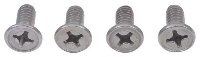 OER 1947-1974 GM, Chrysler, Door Lock Striker, Door Latch Screws, Flat, Phillips Head Machine Screw, Zinc, 1/4"-20 x 5/8", Set of 4 CX1278
