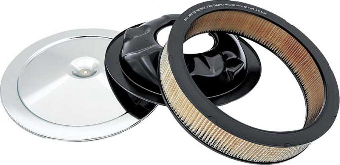 OER 1966-69 Chevy, Air Cleaner Assembly, Open Element, with Imprint Verbiage On Lid 6423907