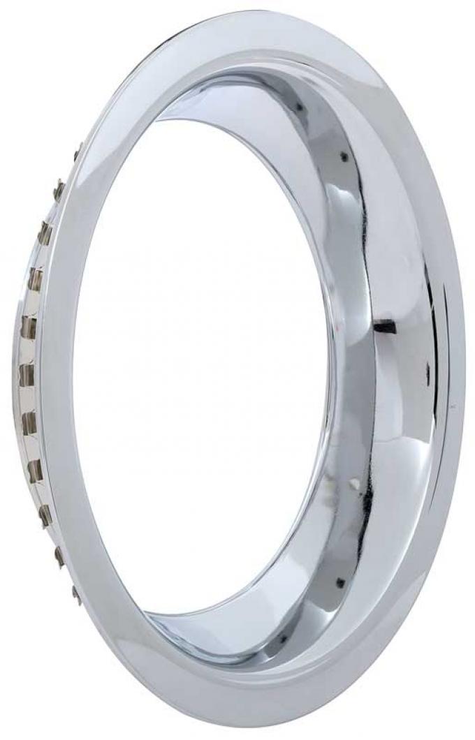 OER 1967-1988 GM, Rally Wheel Trim Ring, 15" x 3" Deep, Round Lip, Chrome, for OE Wheel Only TK3009