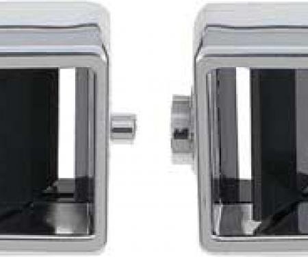 OER 1969-76 Chevrolet, Center Dash Vent Deflector, with AC, Chrome, Pair, Various Models 748614