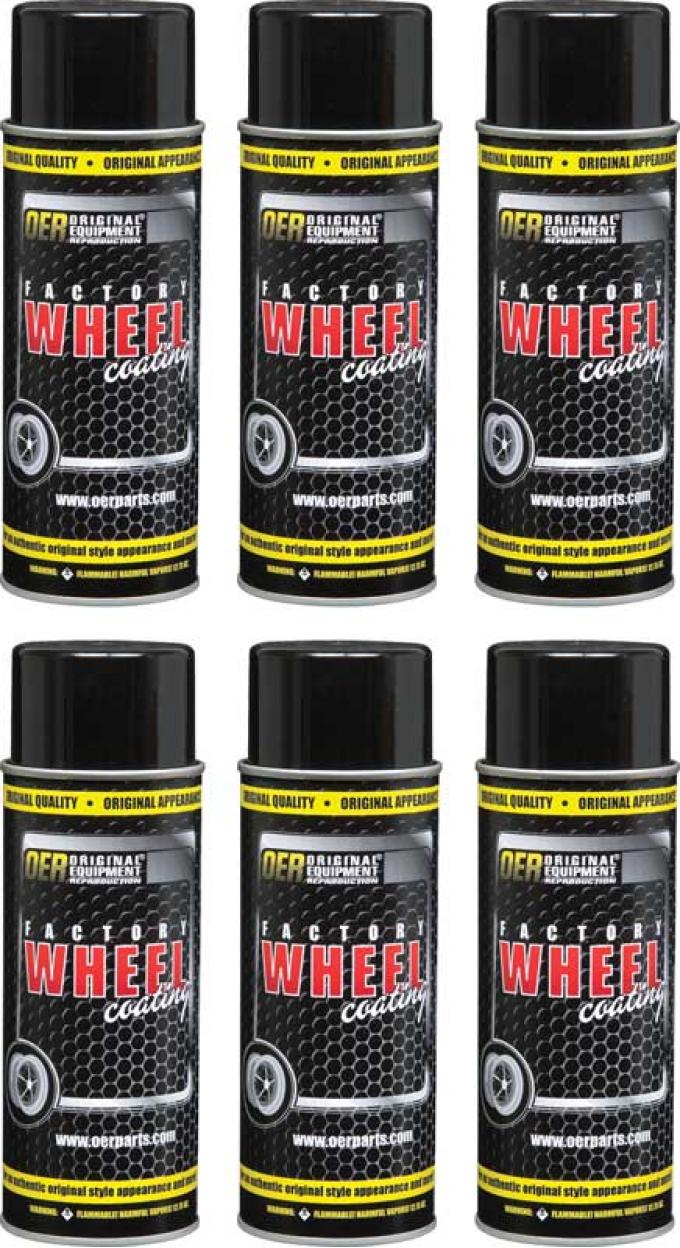 OER 1970-81 Shadow Gray "Factory Wheel Coating" Wheel Paint Case Of 6- 16 Oz Cans *K89311