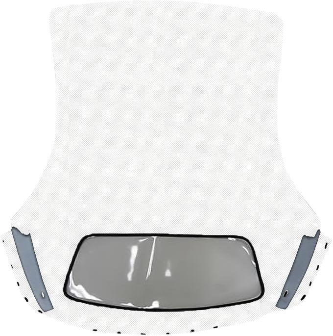 1998-04 Chevrolet C5 Corvette, Convertible Top w/ Heatsealed Tinted Defrosted Window, Superior Pinpoint Vinyl, Bright White/Black