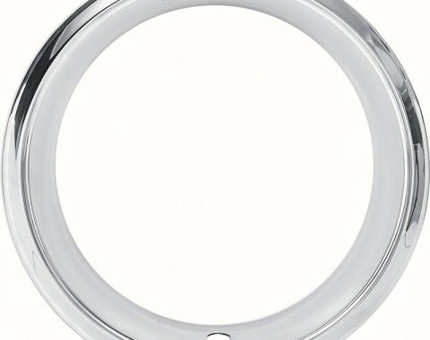OER 1967-88 GM, Wheel Trim Ring, 14" x 7", 2-7/8" Deep Step Lip, For Rally Wheels, Stainless Steel, Each 5459101