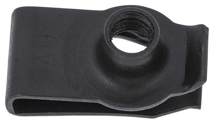 OER U-Nut, M6 - 1.0, Panel Range .030" to .160", Center of Hole to Edge: 17/32", Black Phosphate, Each 11503957