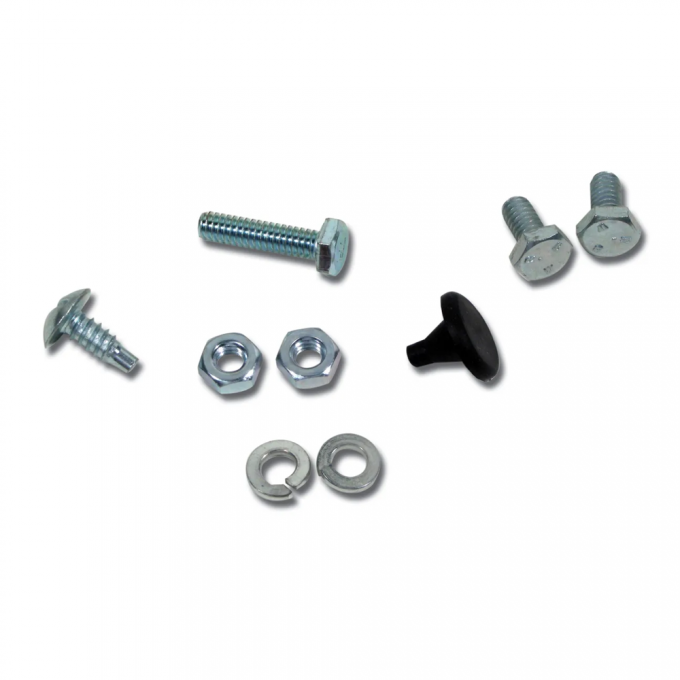 Corvette License Bracket Bolt Set, 427 Auto with Air Conditioning, 1966-1967