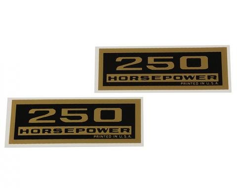 Corvette Decals, Valve Cover 250HP, 1962-1965