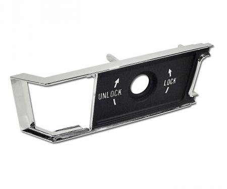 Corvette Door Panel Lock Knob Trim Plate, Right, 1968-1977